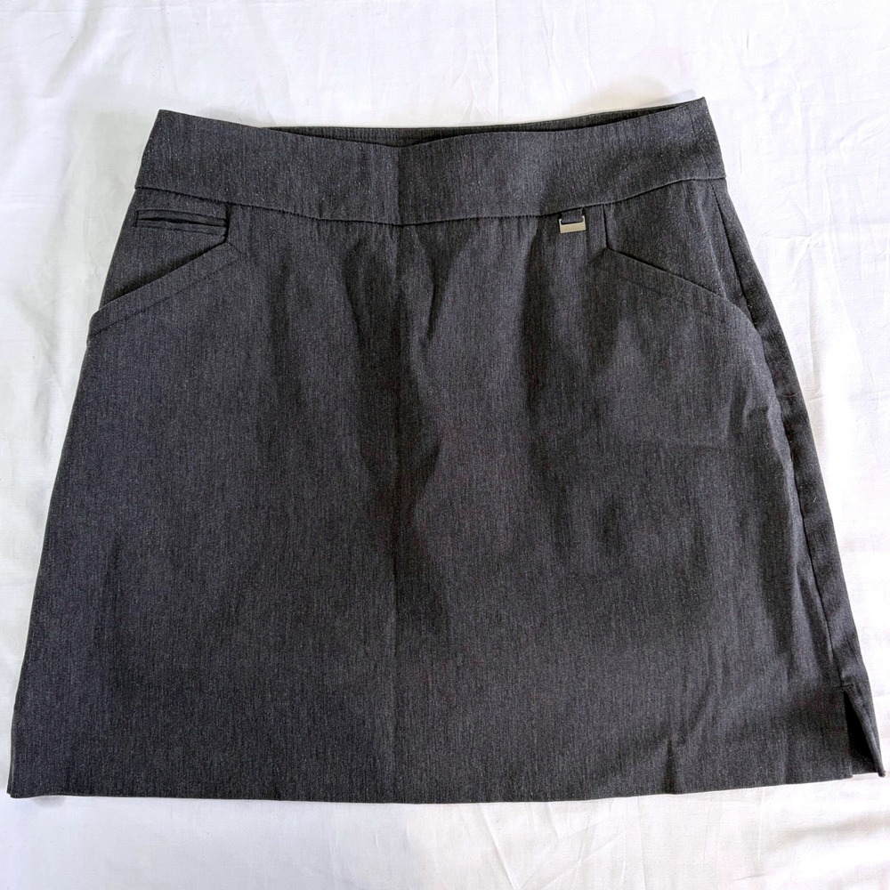 EP New York Gray Skort Women's Large Golf Tennis Minimalist Athleisure Club Y2K